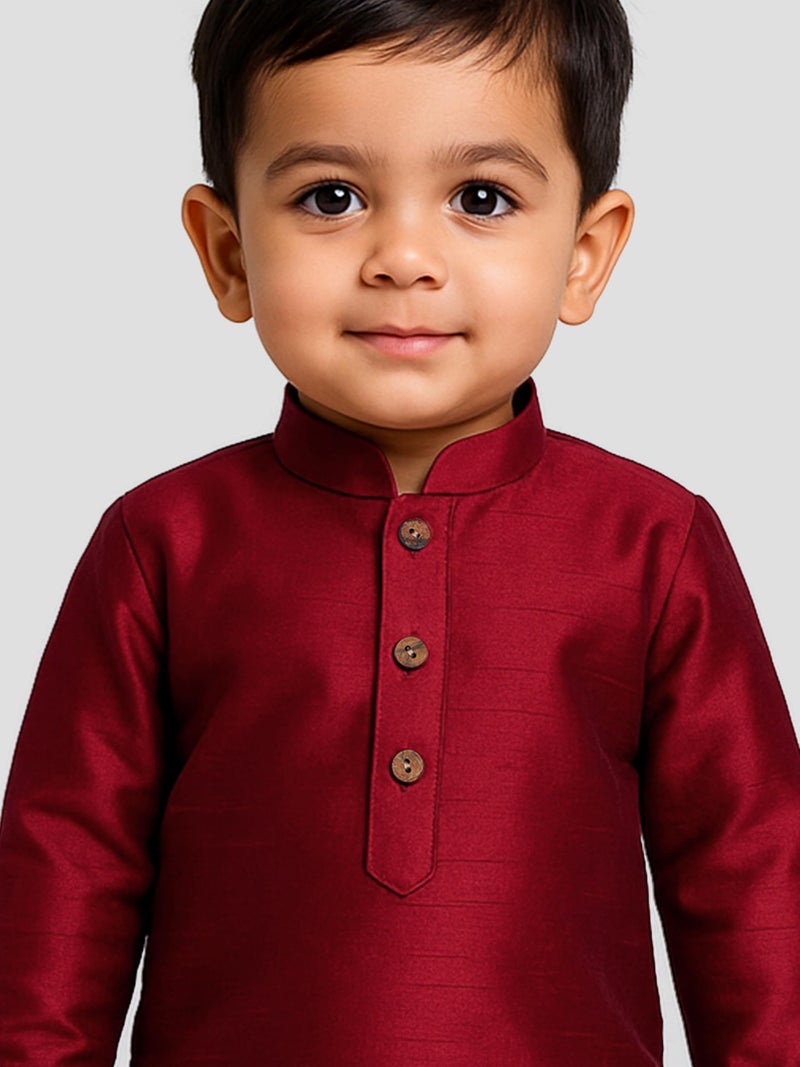 JBN Creation Vastramay Boys Pathani Style Kurta Cowl Patiala Dhoti Set for Onam - Traditional Ethnic Wear - Image 2
