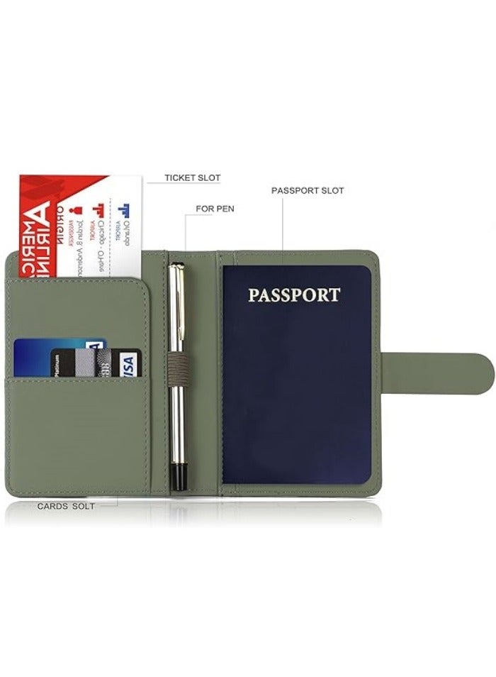 Passport Holder for Travel women/Men, Cute Passport Wallet Rfid Blocking Card Slots, Rfid Passport Cover/CaseTravel Wallet, Passport Book Holder  - Image 2