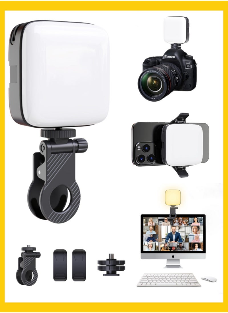Oasis Casa LED Selfie Light with Clips Portable Phone Light for Video Shooting Vlogging Kit, 64 Beads 3 Colors 9 Modes 2000mAh Battery, Fill Light for iPhone Photo Camera Computer Laptop TikTok Makeup Video Call  - Image 1