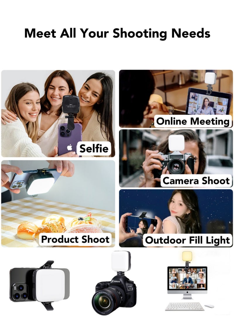 Oasis Casa LED Selfie Light with Clips Portable Phone Light for Video Shooting Vlogging Kit, 64 Beads 3 Colors 9 Modes 2000mAh Battery, Fill Light for iPhone Photo Camera Computer Laptop TikTok Makeup Video Call  - Image 2