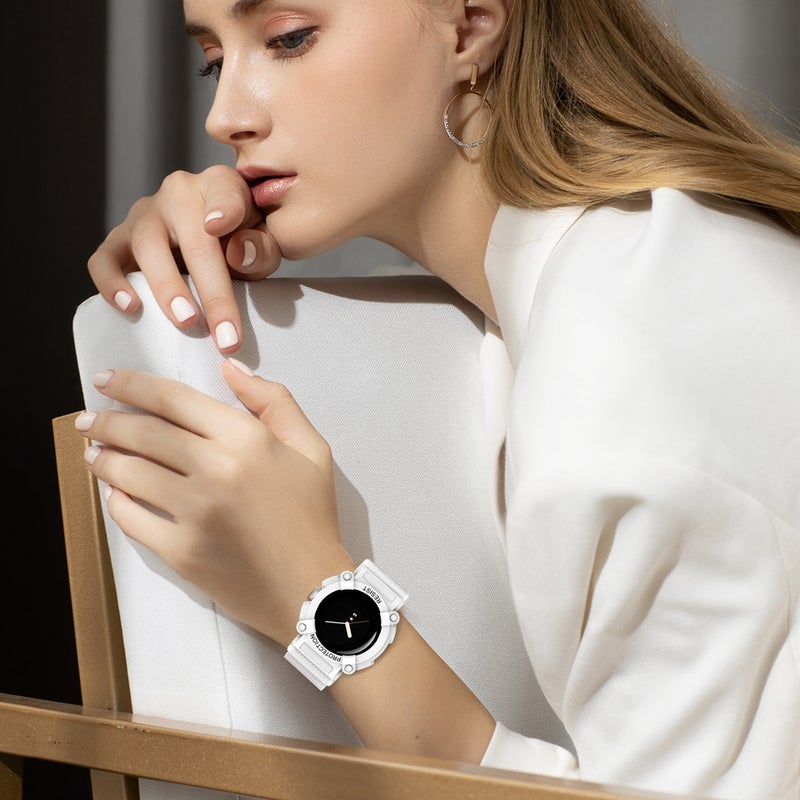 erorex For Google Pixel Watch Three-Proof Solid Color Integrated Watch Band(White) - Image 5