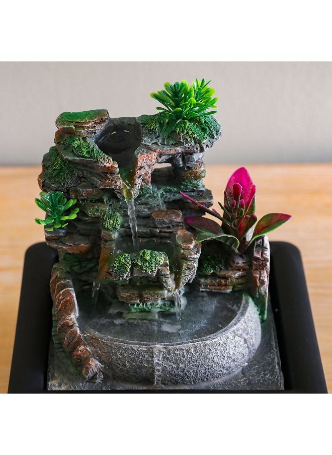 DANUBE HOME Stalaca Garden Fountain With Color Light Elegant Outdoor Water Feature Adds Tranquil Ambiance Durable Perfect For Gardens Patios And Outdoor Spaces 21X17X25Cm Brown  - Image 4