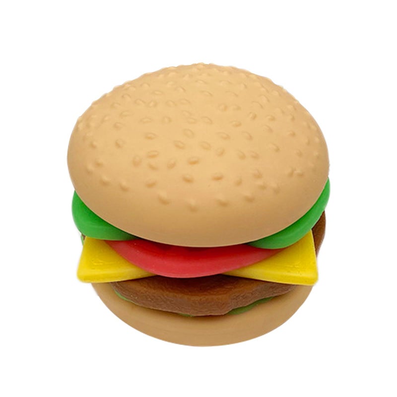 funnysquee 7 Layers Hamburger Toy Stress Relief Soft Simulation Food Detachable Burger Squeeze Toys Kawaii Squishies Birthday Gift for Kids (Hamburger A) - Image 1