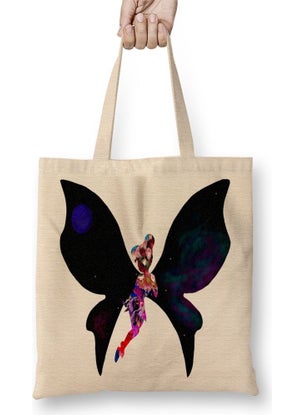 Print Shop Fada Com Flores E Asas De Universo Tote Bag Long Handle