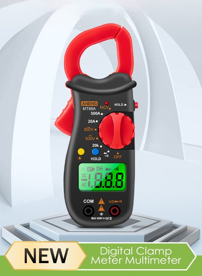 إسكدنيا Digital Clamp Meter, High Accurate Contactless Backlight Handheld AC DC Voltage Tester for AC DC Voltage,NCV Zero Live Wire Detector Professional Multimeter Clamp AC/DC Voltage Tester  - Image 1