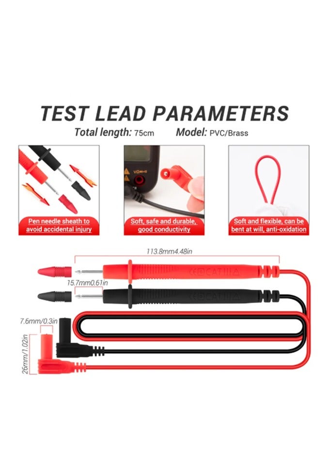 إسكدنيا Digital Clamp Meter, High Accurate Contactless Backlight Handheld AC DC Voltage Tester for AC DC Voltage,NCV Zero Live Wire Detector Professional Multimeter Clamp AC/DC Voltage Tester  - Image 5