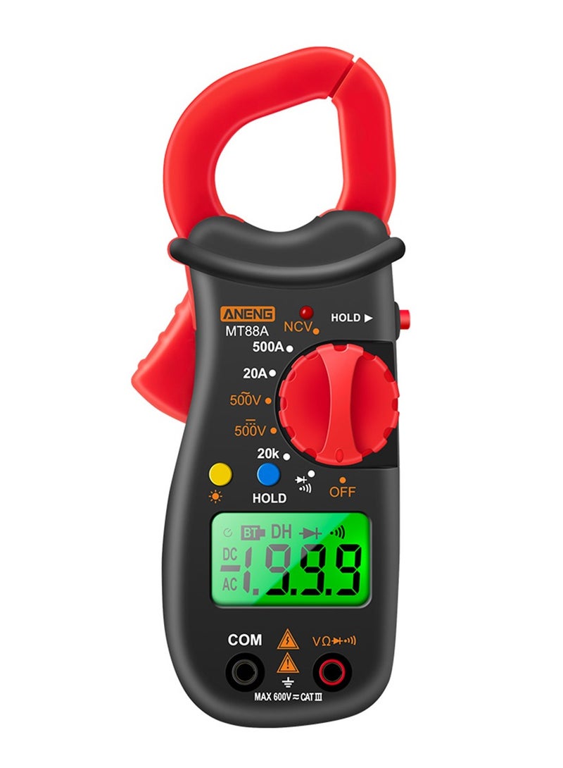 إسكدنيا Digital Clamp Meter, High Accurate Contactless Backlight Handheld AC DC Voltage Tester for AC DC Voltage,NCV Zero Live Wire Detector Professional Multimeter Clamp AC/DC Voltage Tester  - Image 2