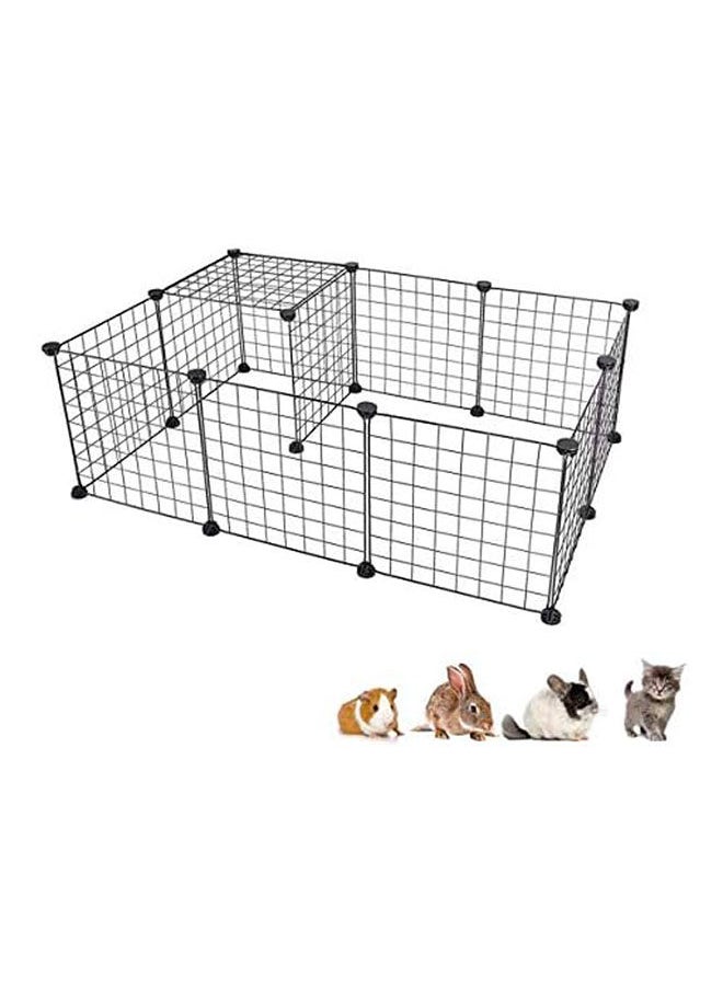 Golden Arrows 12 Panels Metal Pet Playpen Tent Cats Exercise - 106.7x 71.1x 35.6 cm  - Image 1