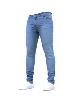 NIBEMINENT Solid Skinny Fit Jeans Light Blue  - Image 1