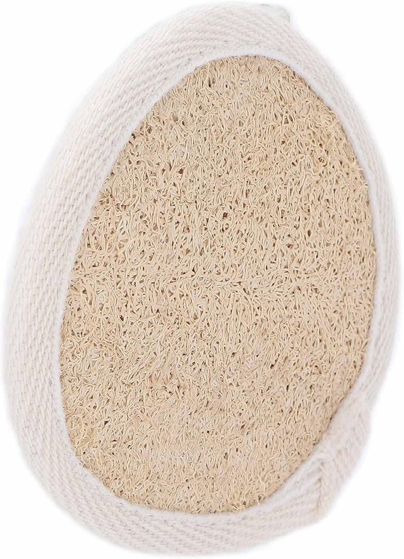klarako 3pcs Loofa Sponge Pad, Natural Loofah Sponge Exfoliating Body Scrubber, Exfoliating Loofah Pads and Sponges for Bathing, Organic Loofah with Flexible Fibers and Cotton Handle for Women(primary color) - Image 5