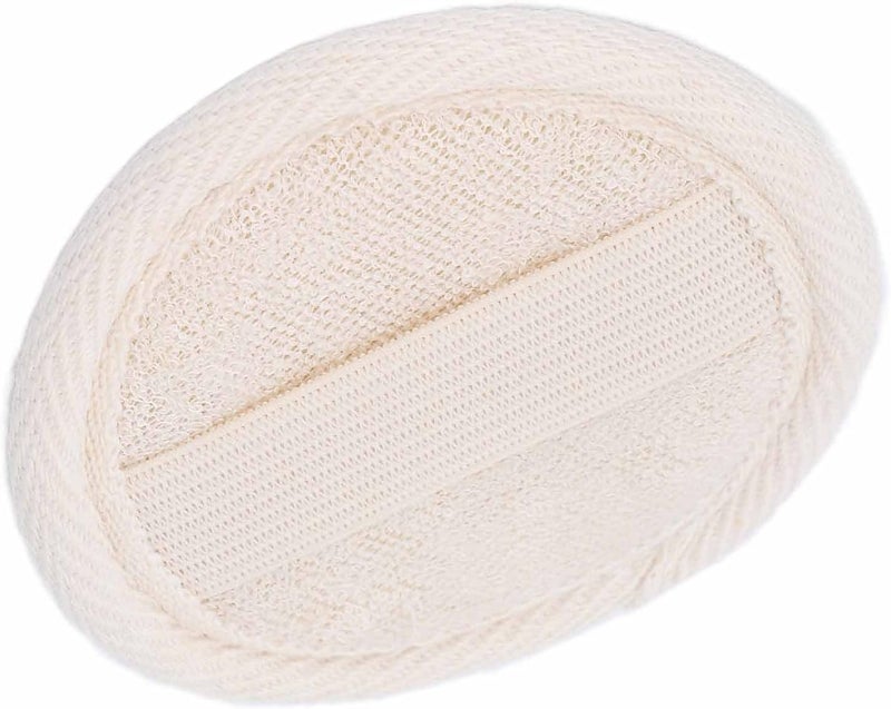 klarako 3pcs Loofa Sponge Pad, Natural Loofah Sponge Exfoliating Body Scrubber, Exfoliating Loofah Pads and Sponges for Bathing, Organic Loofah with Flexible Fibers and Cotton Handle for Women(primary color) - Image 4