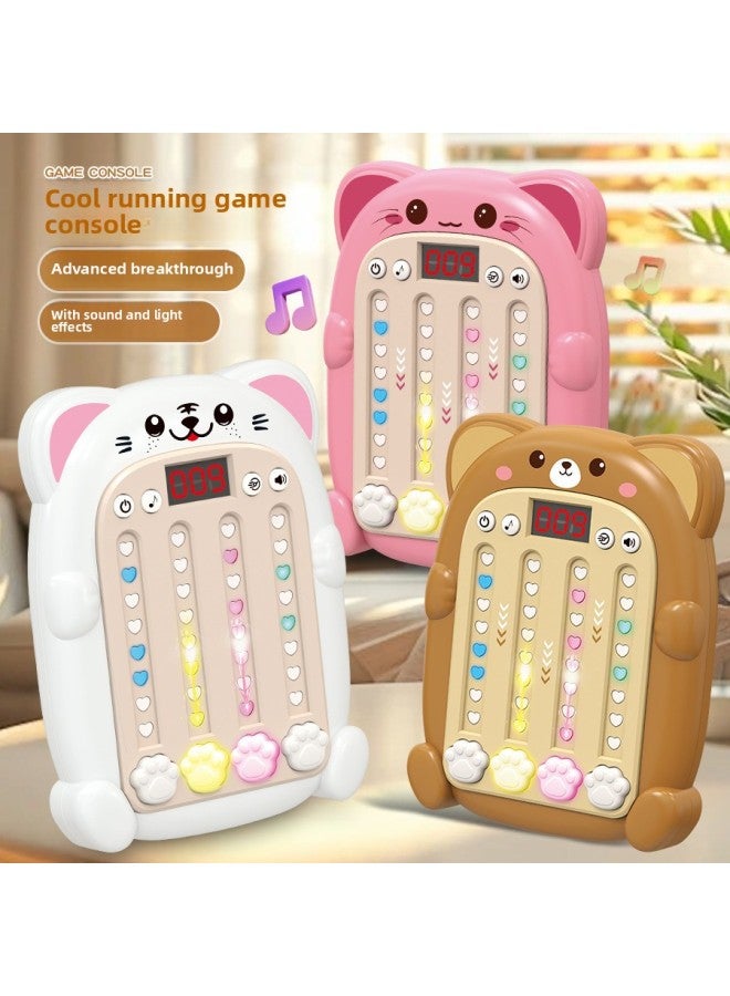 Rhythm Master Children's Fast Push Adult Men's Decompression Toys Children's Handheld Game Toys-Color:Rhythm Master Game Console (little Bear Brown)  - Image 4
