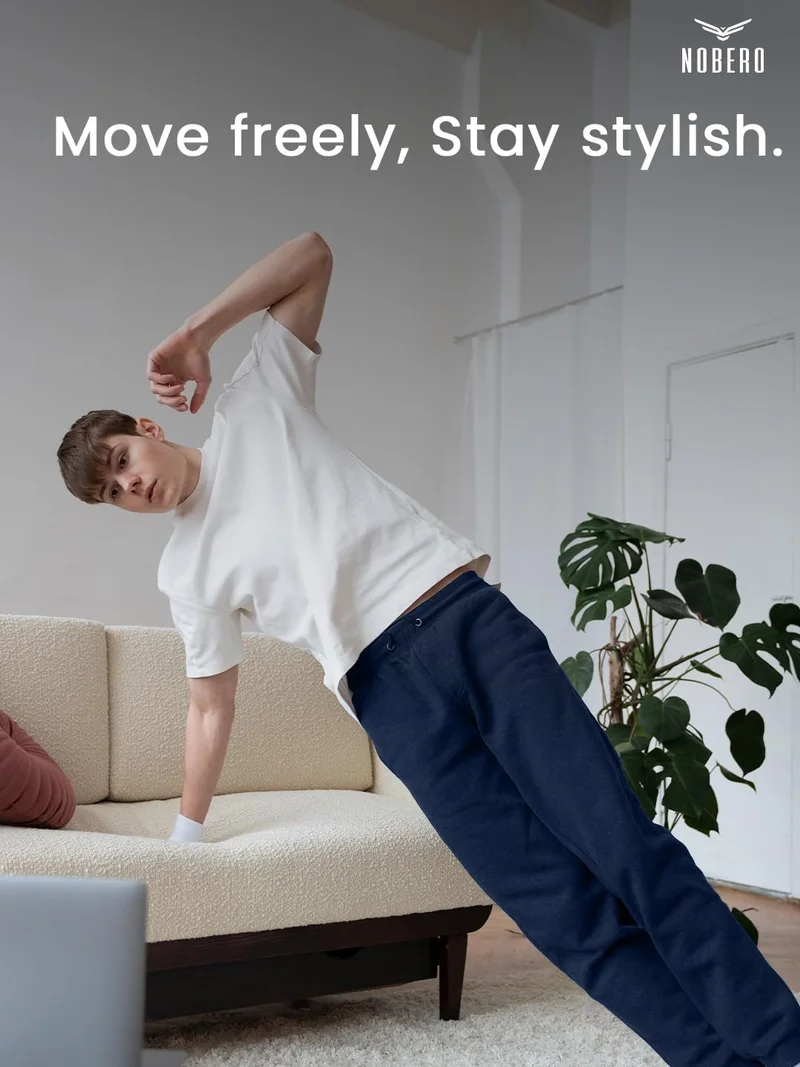 NOBERO Navy Joggers for Men