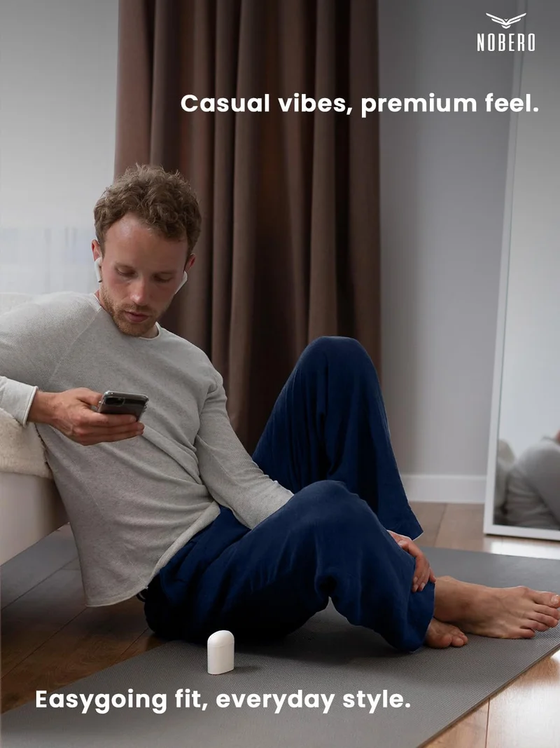 NOBERO  Navy Joggers for Men for Men | Best Price UAE