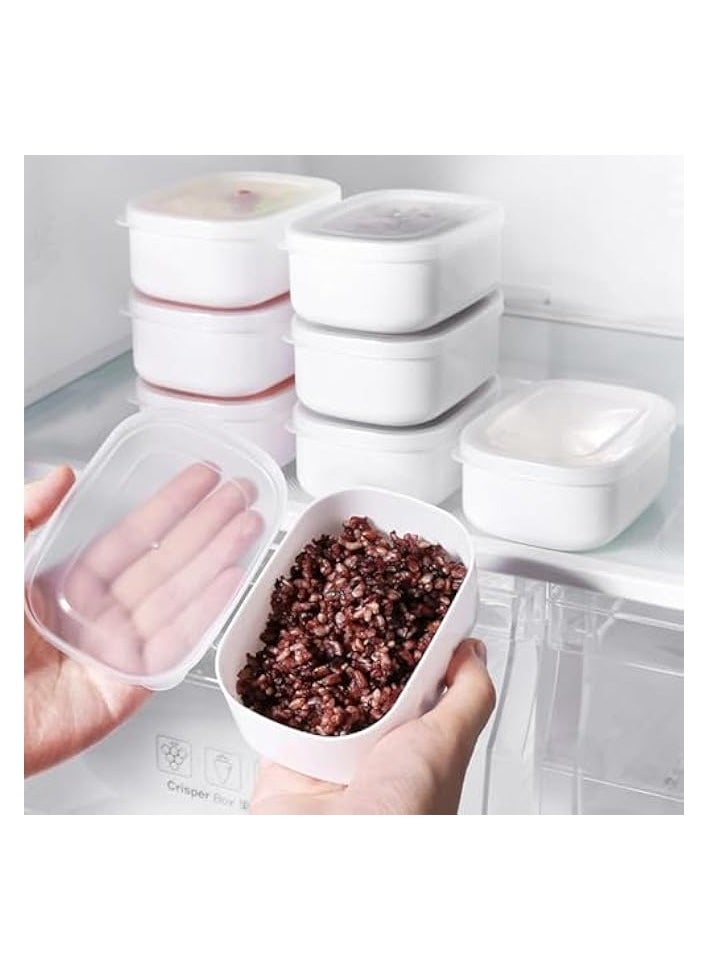 Food-Grade Freezer Containers with Lids (8 Sets), Small BPA-Free Plastic Food Storage Containers for Meal Prep, Ideal for Freezing, Storing, and Portioning Meals
