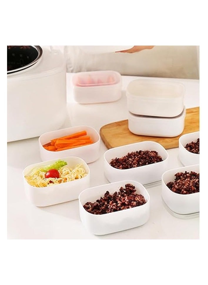 Food-Grade Freezer Containers with Lids (8 Sets), Small BPA-Free Plastic Food Storage Containers for Meal Prep, Ideal for Freezing, Storing, and Portioning Meals
