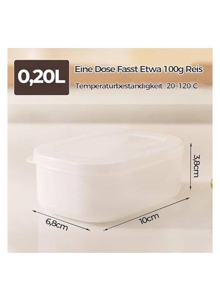 Food-Grade Freezer Containers with Lids (8 Sets), Small BPA-Free Plastic Food Storage Containers for Meal Prep, Ideal for Freezing, Storing, and Portioning Meals