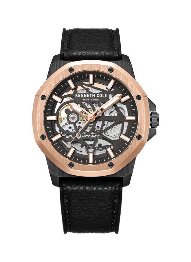 Kenneth Cole New York Watch For Men With Brown Leather Strap 45mm  - Image 1