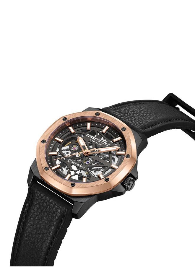 Kenneth Cole New York Watch For Men With Brown Leather Strap 45mm  - Image 2