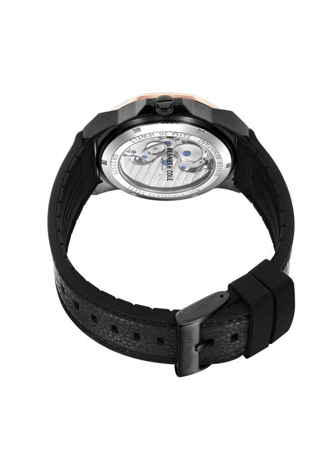 Kenneth Cole New York Watch For Men With Brown Leather Strap 45mm  - Image 3