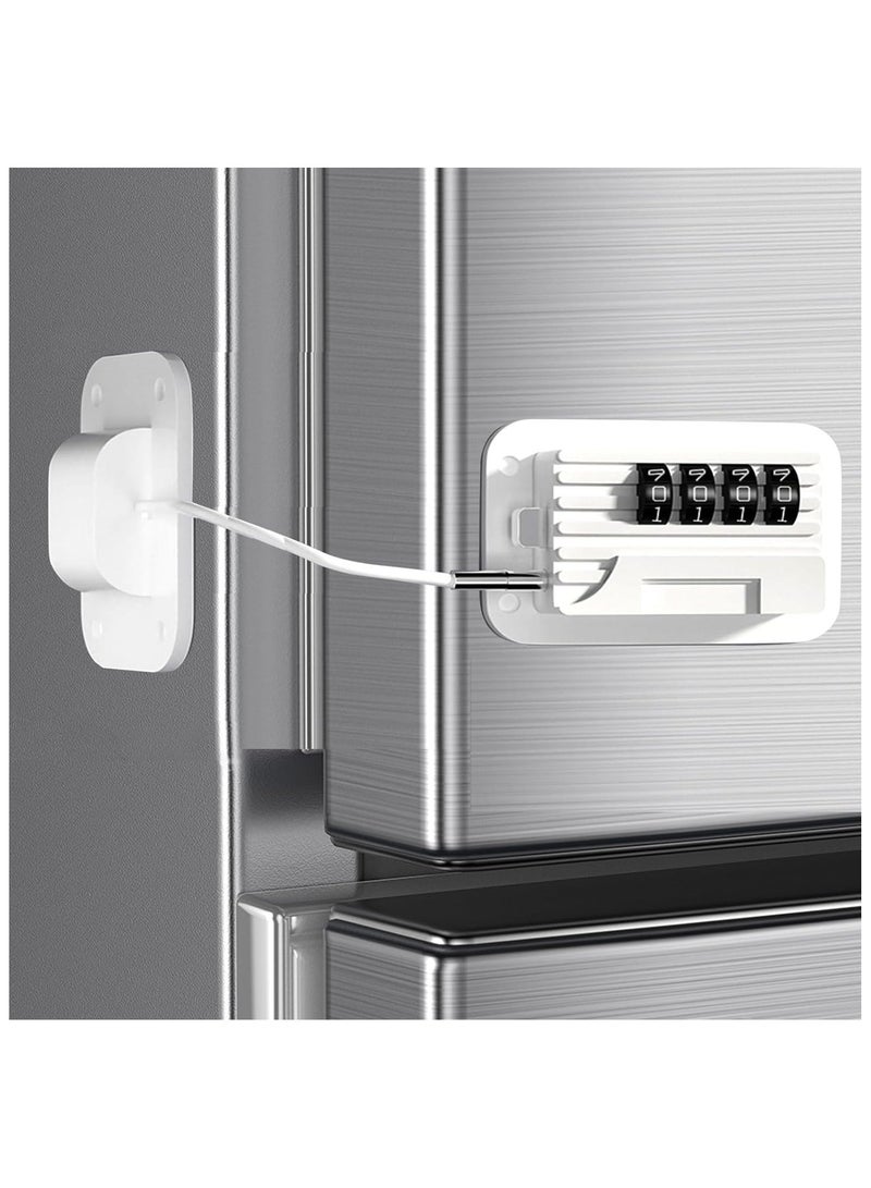 Bukela Refrigerator Fridge Freezer Door Lock with Password, Child Proof Refrigerator Door Lock for Kitchen Refrigerator, Cabinets and Drawers, Closets, Windows, Doors-No Tools Need or Drill - Image 1