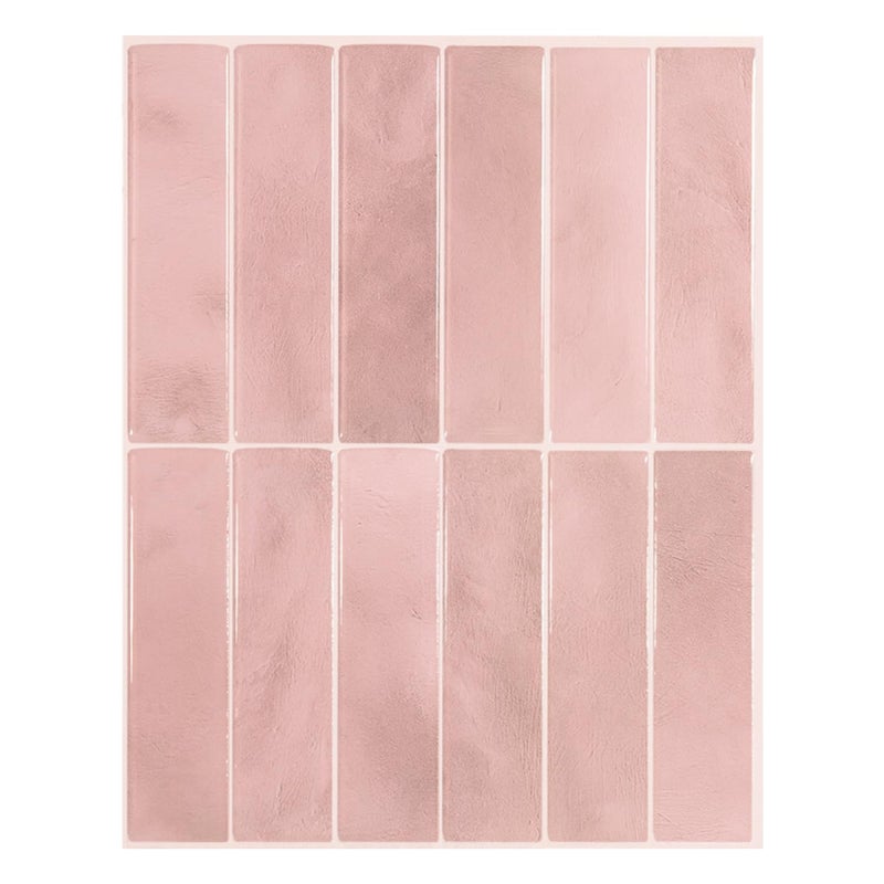 SMART TILES Peel and Stick Backsplash 5 Sheets of 1143 x 9 3D Adhesive Peel and Stick Tile Backsplash for Kitchen Bathroom Wall Tile
