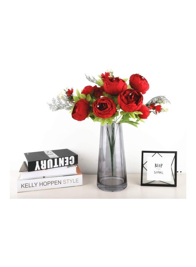 NIBEMINENT Artificial Peony Bouquet Silk Big Peonies Flower with Bud Multicolour - Image 3