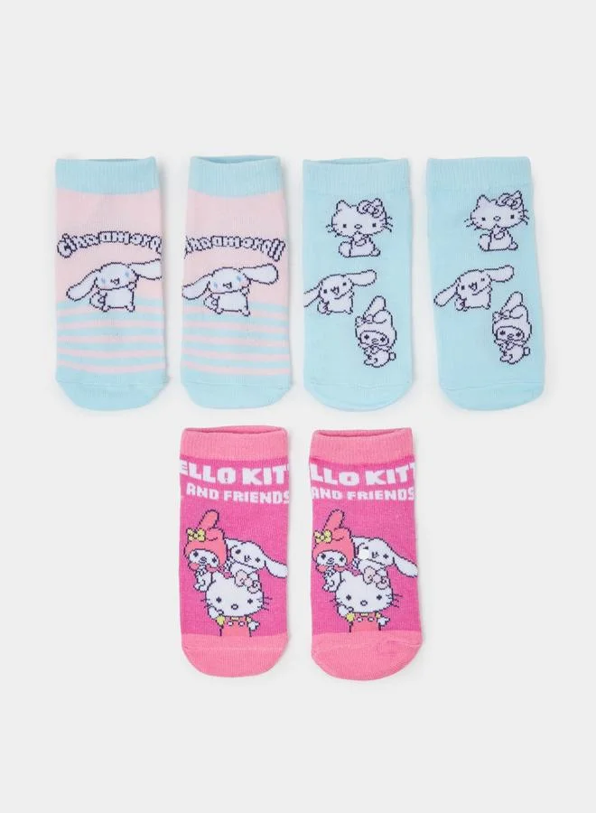 ستايلي Pack of 3 - Sanrio Hello Kitty and Friends Socks