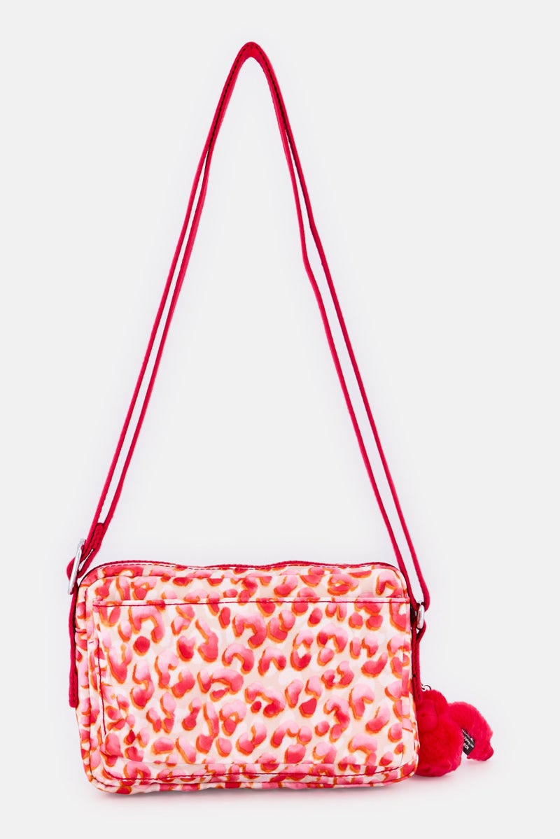 kipling حقيبة كتف مطبوعة بالكامل للنساء مع حلقة مفاتيح، متعددة الألوان - Image 2