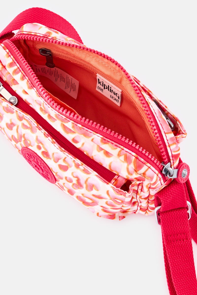 kipling حقيبة كتف مطبوعة بالكامل للنساء مع حلقة مفاتيح، متعددة الألوان - Image 3