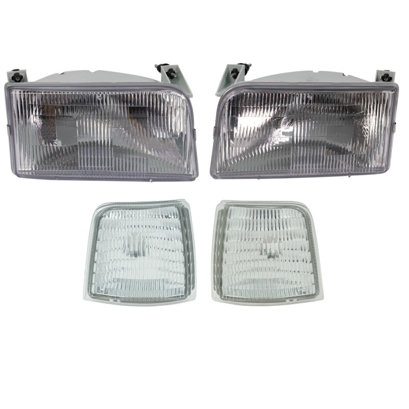TRQ Headlight Corner Lights Lighting Kit Fits Ford 19921996 Bronco 19921996 F150 19921997 F250 19921997 F350
