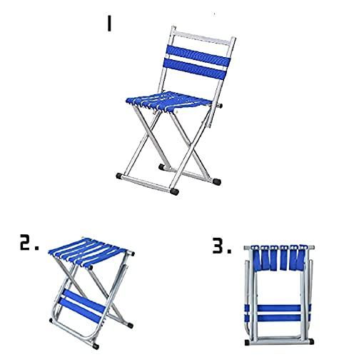 SEASPIRIT Portable Folding Stool Super Strong Heavy Duty Outdoor Folding Chair Camping Hiking Fishing Picnic Stool Collapsible Camping Stool Mini for Travel Garden Chair Multi Color - Image 4