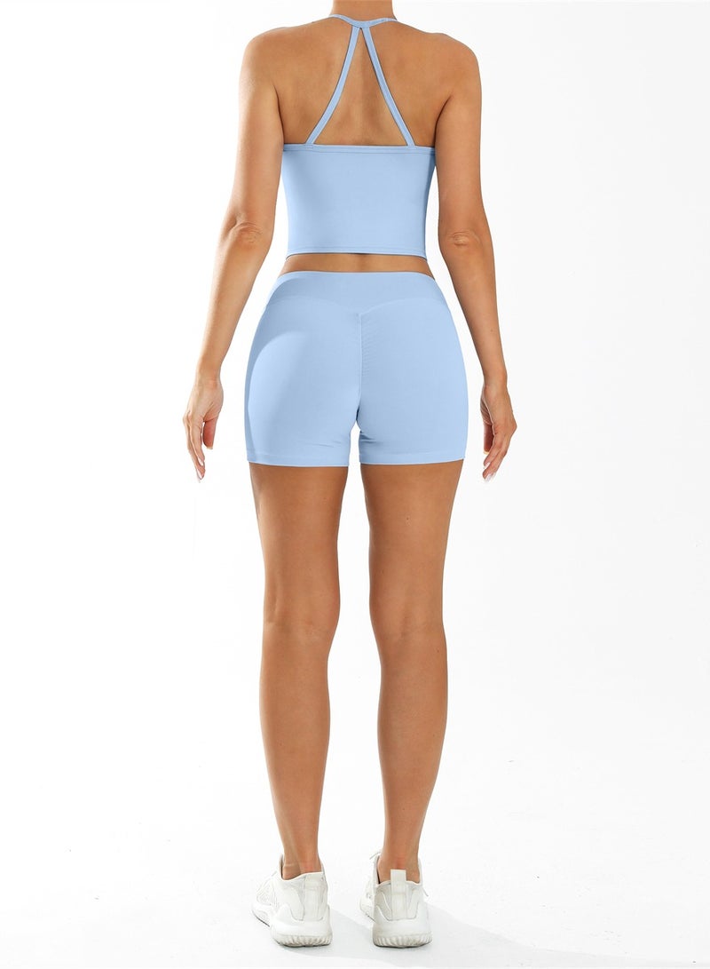 عام المرأة 2 قطعة قصيرة الرياضة مجموعة رياضية رياضة رياضية الرياضة البرازيلي رفع السراويل اليوغا الدعاوى - Image 4