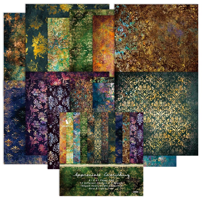 iKammo Aesthetic Scrapbook Paper Pad Vintage Patterned Paper 6624 Sheets SingleSided Boho Scrapbooking CardStock Papers Pad for Holiday Cardmaking DIY Origami Journaling - Image 1