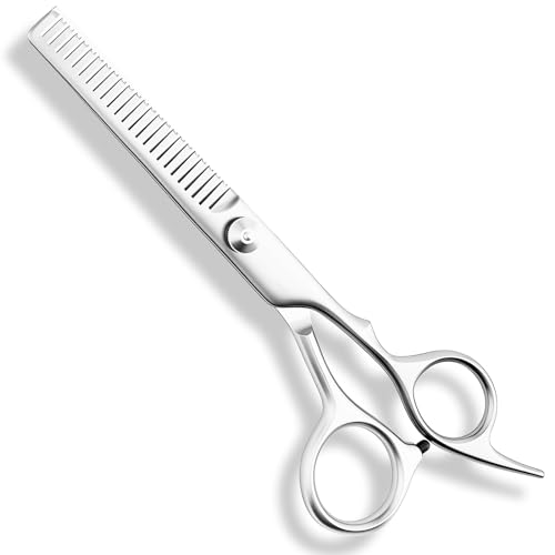 Kootinn 6 Inch Hair Thinning Scissors Cutting Teeth Shears Professional Barber Hairdressing Texturizing Salon Razor Edge Scissor Stainless Steel - Black - Image 1