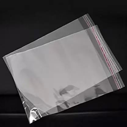 FeelBlue Transparent Plastic Poly Bags Bopp Pouches with Self Adhesive Tape, Reasealable, (Pack of 500Pcs) (9 * 14) - Image 3