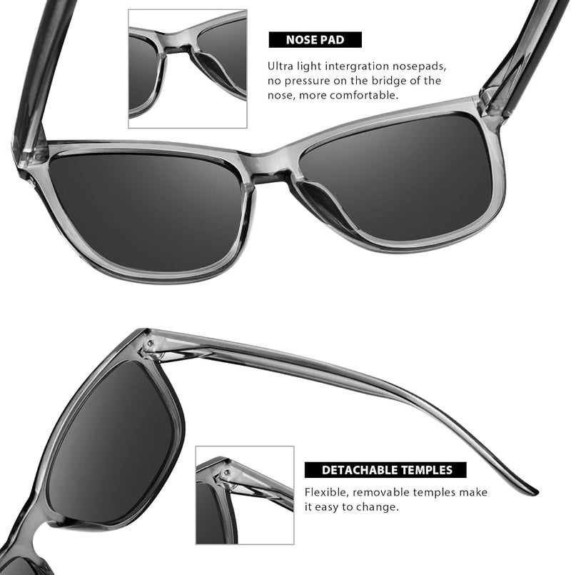KANASTAL Polarized Sunglasses UV400 Classic Fashion Square Shades Men Women - Image 4