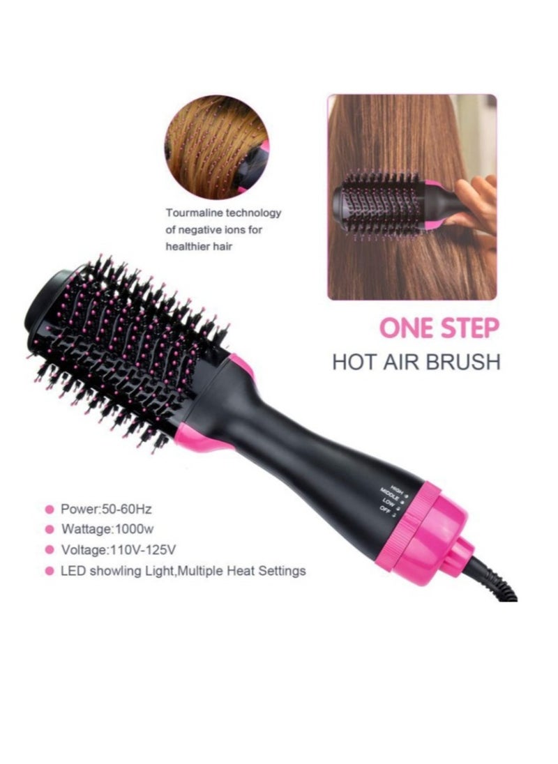 Generic - Electric Professional Straight Curling Hair Dryer Comb With Storage Box Black/Pink - Image 1
