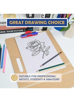 Falling In art Falling in Art 13x17 Drawing Boards, Portable Sketch Board with Adjustable Upgraded Clip and Side Handle, Art Clipboard for Studio and Classroom Drawing  - Image 4