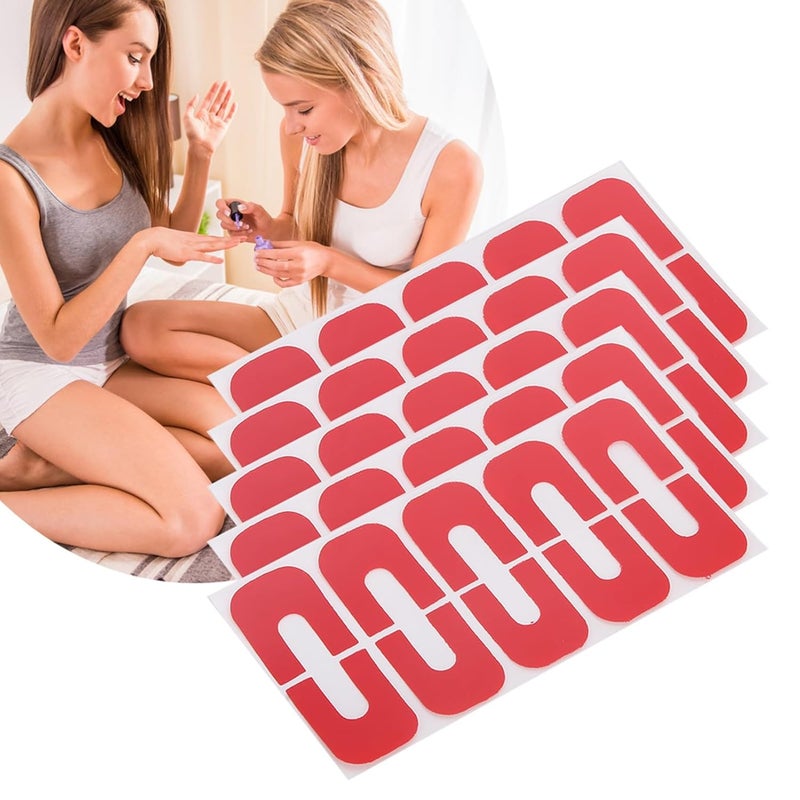 Nail Polish Protector, 50PCS U Shaped Nail Protectors Peel off Tip Tape Finger Guards Barrier Stickers Spill Proof Stickers for DIY - Image 2