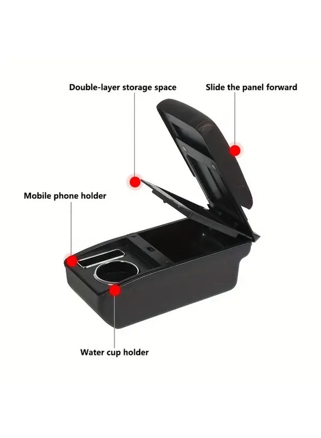 For 2019 Duster Black Red Line Center Console Armrest Box ABS Material Double Storage Easy Installation Perfect Fit Car Interior Accessories - Image 4