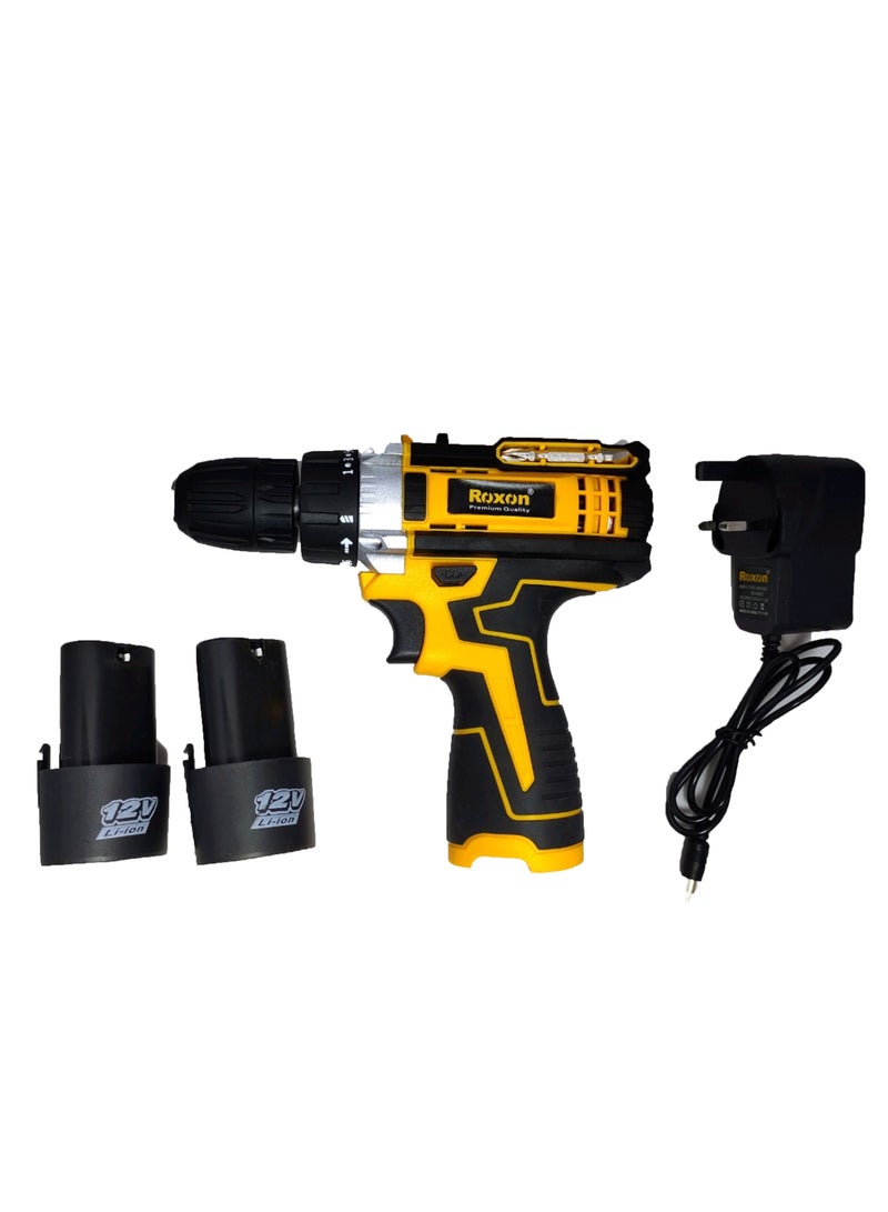 Roxon Premium Quality Charging Cordless Drill 12V DC With Li-Ion Batteries 1300mAh And Charger 220-240V 50/60Hz  - Image 4