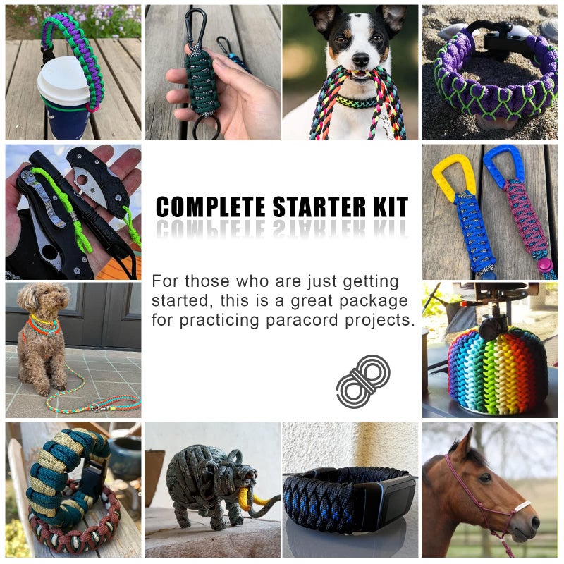 WEREWOLVES 550 Paracord Type III - Survival Paracord Bracelet Rope Kits - Tent Rope Parachute Cord Combo Crafting Kits, Many Colors of Outdoor Survival Rope - Great Gift (40 Color) - Image 5