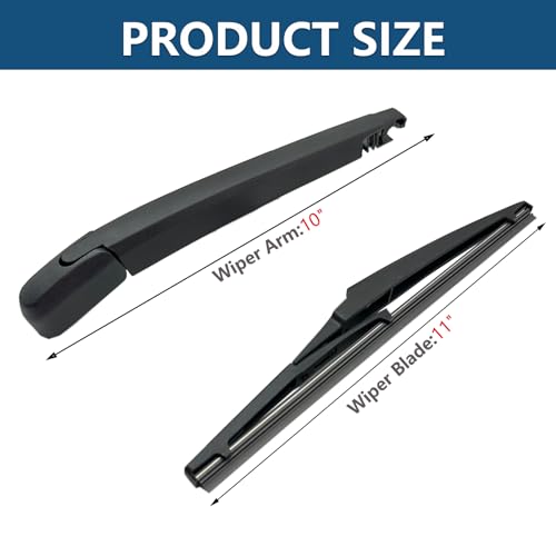 DUILEO Rear Windshield Wipers Blade Arm Set for Hyundai Kona 2018-2023 / for Hyundai Kona Electric 2019-2022 Back Glass Wiper Arm Blade Replacements All Seasons Fit - Image 3
