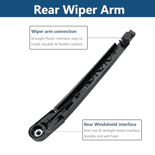 DUILEO Rear Windshield Wipers Blade Arm Set for Hyundai Kona 2018-2023 / for Hyundai Kona Electric 2019-2022 Back Glass Wiper Arm Blade Replacements All Seasons Fit - Image 5