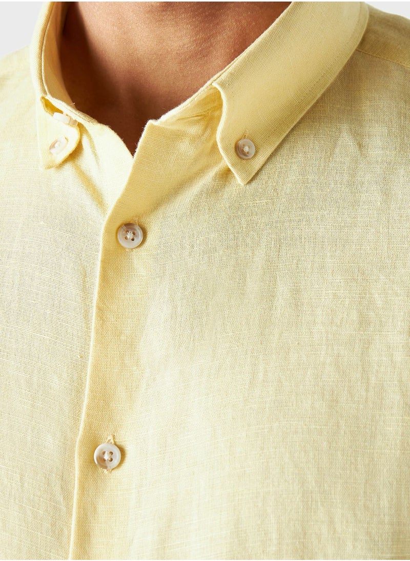 Iconic - Textured Regular Fit Shirt - Image 1