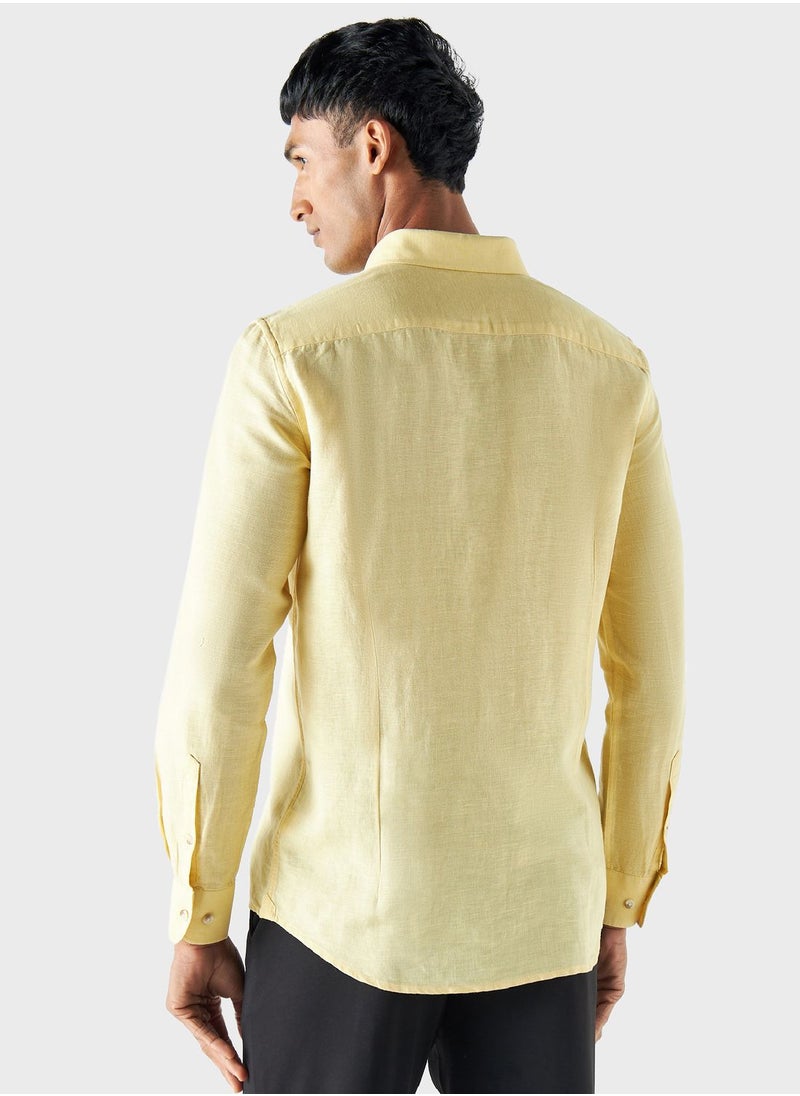 Iconic - Textured Regular Fit Shirt - Image 1