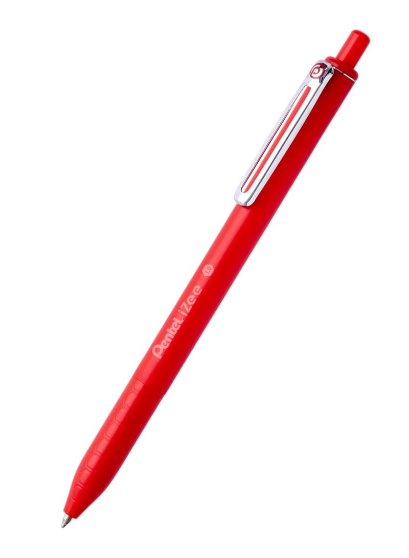 Pentel 4-Piece Izee Retractable Ballpoint Pen 1.0mm Tip Red Ink - Image 2