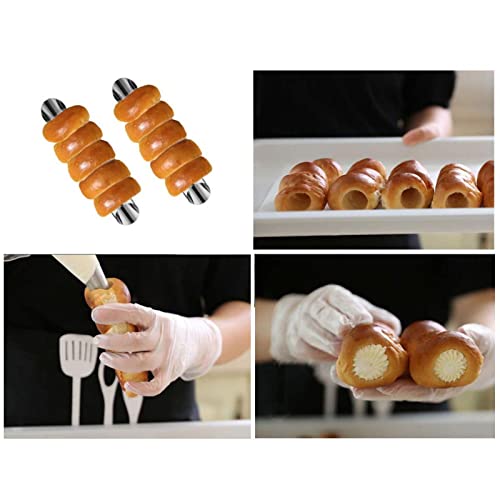 Joyeee 16-Pack Cannoli Tubes Molds Set, With 4.7 Inch Non-Stick Tubes, Large, Reusable Piping Bag, Brush and Stainless Steel Tips, Forms Kit for Croissant Shells and Cream Roll Baking - Image 4