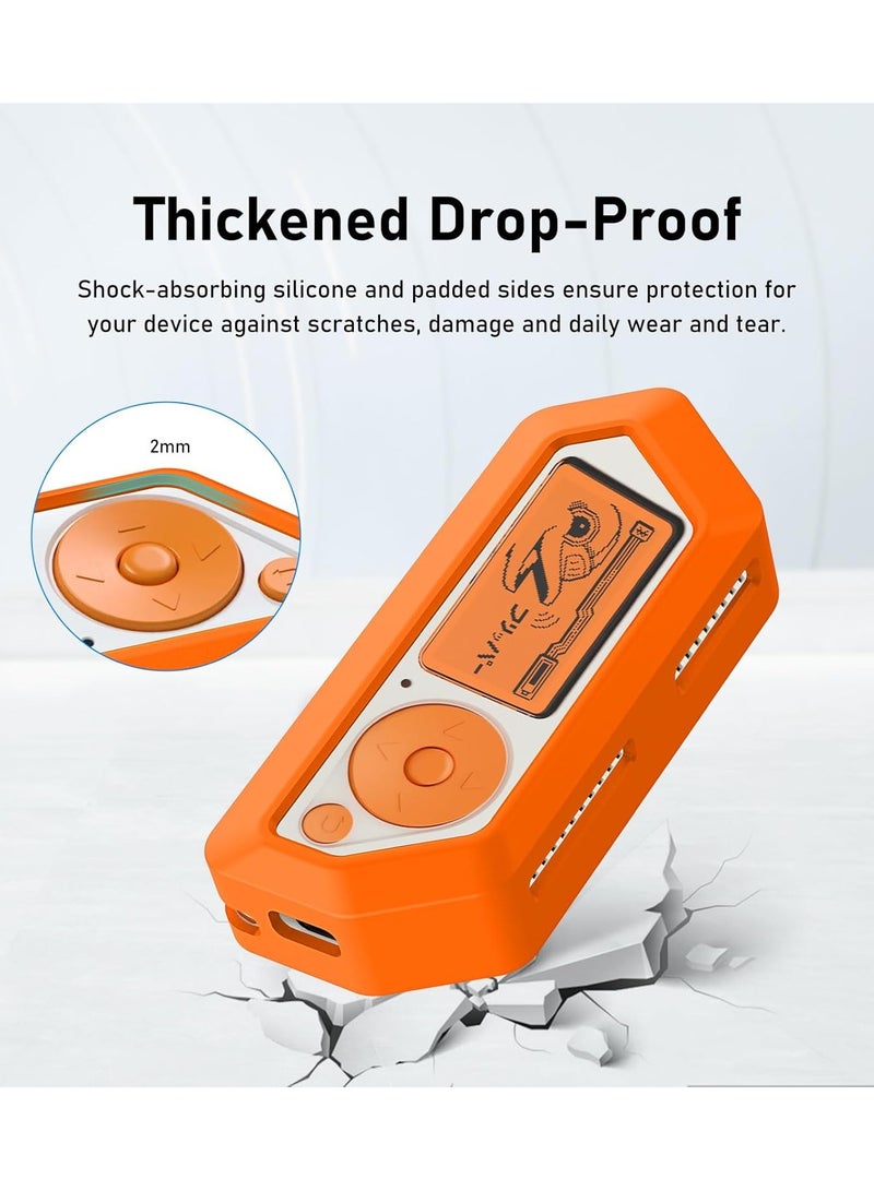 Soft Silicone Protective Case Cover for Flipper Zero (Orange)  - Image 3